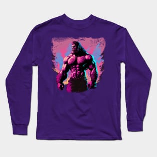 Synthwave Bigfoot Long Sleeve T-Shirt